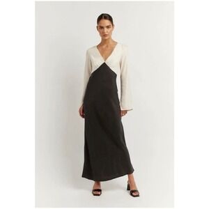 dissh brown long sleeve dress DISSH Paces Knit Dress Midi Long Sleeve Chocolate Brown Size 6 US 2